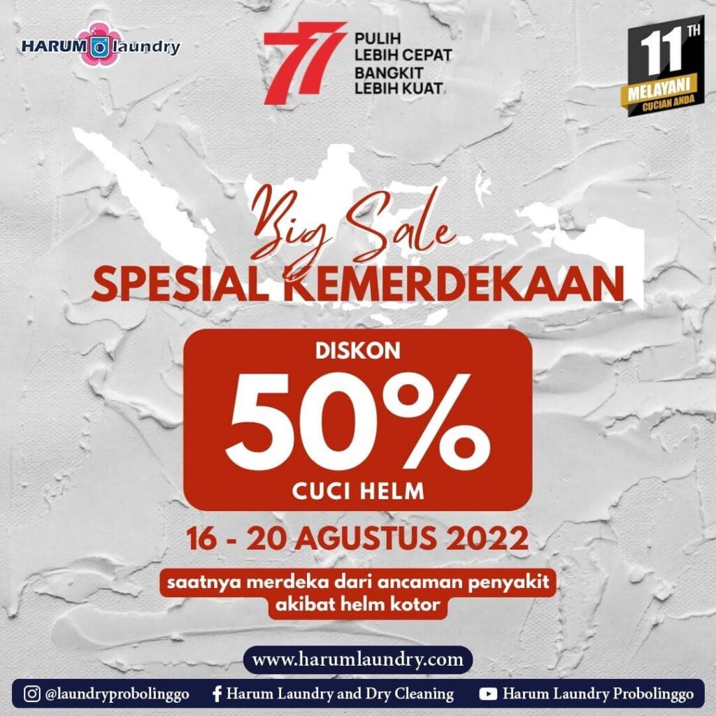 promo kemerdekaan cuci helm probolinggo